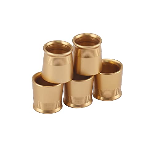 HISTAR 5Pcs Golf Tip Ferrules Rings Aluminum Multi Color for 0.370 Iron Shafts (Gold)