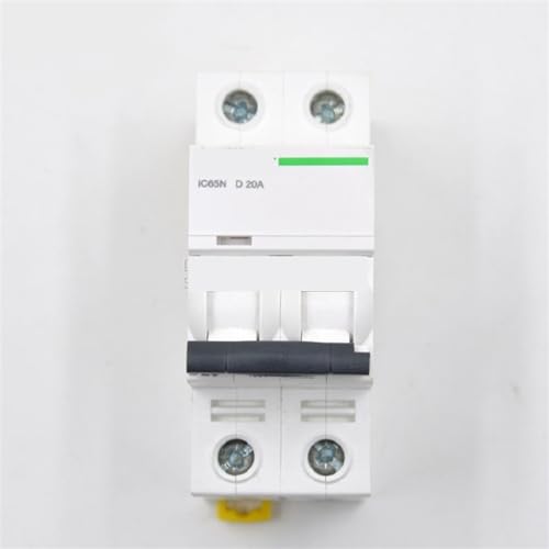 Disjoncteur iC65N 2P D20A A9F19220 Schneider miniature courbe D
