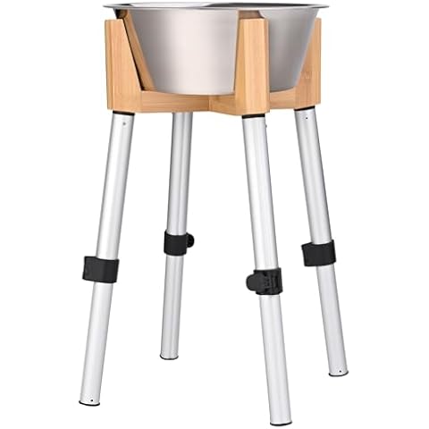 URBUDDIES 1.1 Gallon Elevated Dog Bowl for Large Dogs, Adjustable Height… Cover