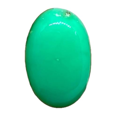 Chrysoprase naturelle ovale contre les pierres ternes : idéal pour bague et pendentif