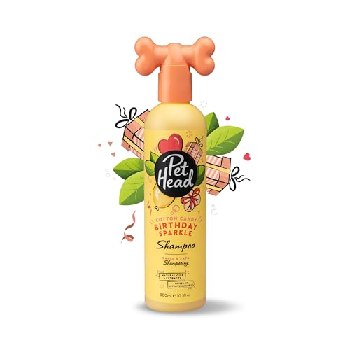 Pet Head Birthday Sparkle Hundeshampoo | Zuckerwatte-Duft | Pflegt und beruhigt empfindliche Haut | Geburtstagsgeschenk für einen Hund | Vegan | Sanfte Formel für Hunde und Welpen | 300ml