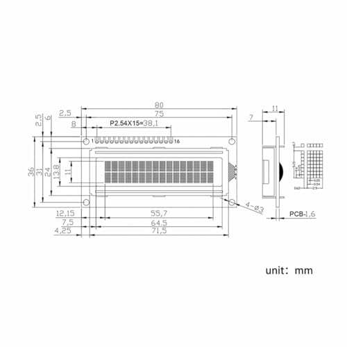 Image of 2PCS Blue 1602 LCD Module Dot Matrix Display Compatible with Controllers and 1x16 Interfaces
