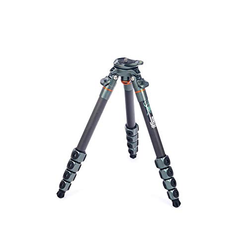 3 Legged Thing Legends Jay Carbon Fibre Levelling Base Tripod - Adjustable Camera And Video Levelling-Base Travel Tripod With 3 Detachable Legs - Metallic Slate Grey (Jay) #TOP3