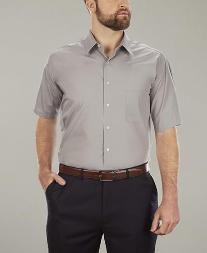 Image of Van Heusen Men's BIG FIT Short Sleeve Dress Shirts Poplin Solid (Big and Tall)