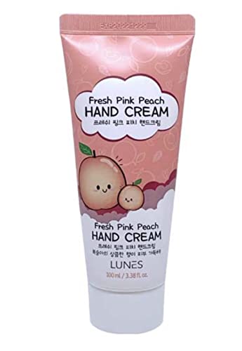 Lunes Fresh Pink Peach Hand Cream Keeps Your Hands Soft !! 100Ml / 3.38 Fl. Oz. Korean Products #TOP1