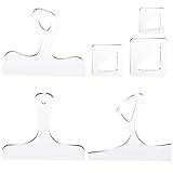 6 Pcs Acrylic Charcuterie Board Handle Template Cutting Board Template Clear Router Templates for Wo