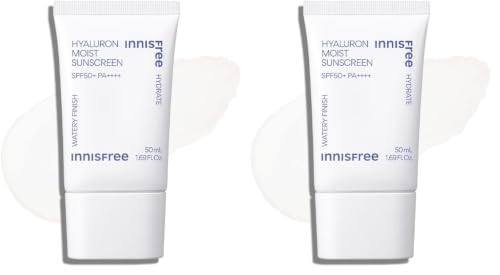 Image of Innisfree Hyaluronic Moist Sunscreen SPF50+ PA++++ - Korean Sunscreen with UV Protection, No White Cast, Hydrating & Moisturizing, Suitable for All Skin Types, Lightweight & Non-Greasy Formula
