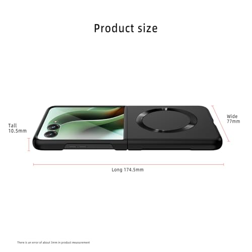 Image of BOUNCEBACK Slim Case /Cover with Magnetic Charging Coil for Motorola Razr 50 Ultra 5g / Motorola Razr 50 Ultra Case Cover - (Black | Polycarbonate)