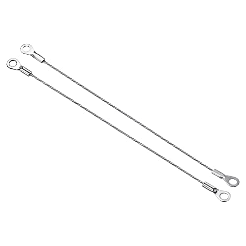 PATIKIL Stainless Steel Lanyard Cable 1.5mmx20cm, 4 Pack Eyelets Ended Security Wire Rope, Silver