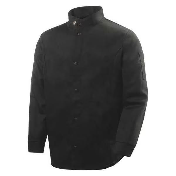 MOLLIFII Welding Jacket, Black, Cotton, L, Mfr: 1160-L-A