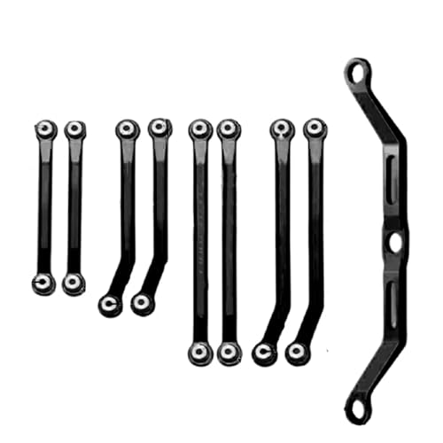 Biellettes de direction Trx4m 1/18 en alliage d'aluminium noir haute précision