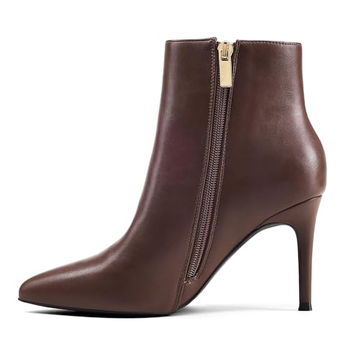Elisabet Tang stylish fall winter heeled ankle boots for women 3.14 inch - Cute closed toe pointy stiletto booties for work party travel2
