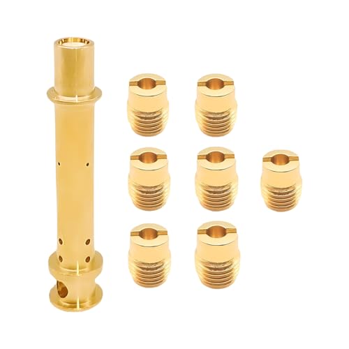 ANFTDCO Car Carburetor Jet Kit, Heavy Duty Vehicle Carburetor Assortment Includes 7PCS Main Jet, Automotive Replacement Repair Accessories, Compatible with CK196 KT196 RB200