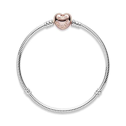 PANDORA Moments Heart Clasp Snake Chain Bracelet3