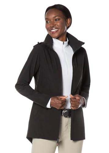 Kerrits Women's Waterproof Equestrian Rain Jacket – Mid-Length, Horse Riding Shell, 2-Way Front Zip, Back Gusset3
