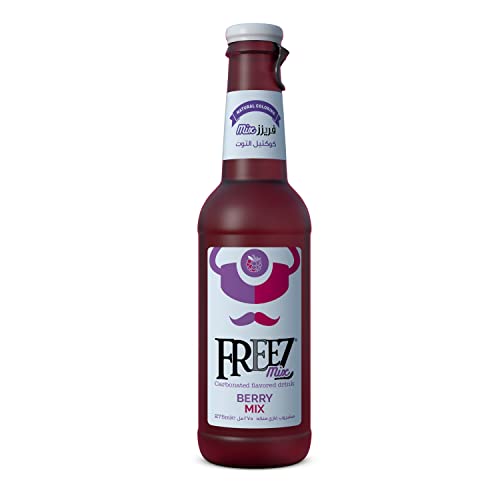 Freez - Carbonated Soda Flavored Cold Drink Non Alcoholic - Berry Mix - 275 ml, Maroon