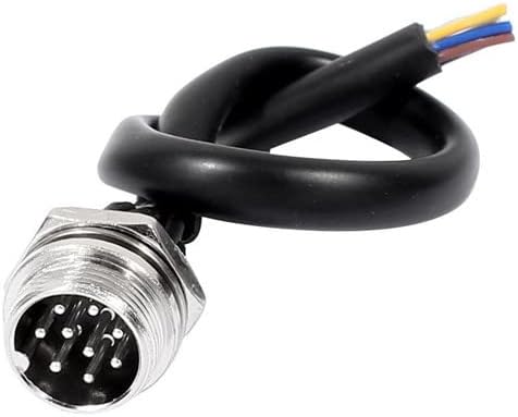 10pcs GX16 9 Pin Male Connector Aviation Plug Threads Waterproof Electrical Cable 1M