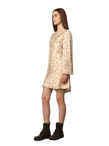 Image of ONLY Women's Floral Print Satin Fit & Flare Mini Dress