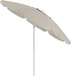 Bel - Guarda-Sol Articulado em Bagum e Haste de Alumínio de 2,40m Bege