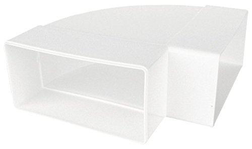 Preisvergleich Produktbild Lüftungskanal-Flachrohr Ø 100 mm Rohrbogen 90°, waagerecht