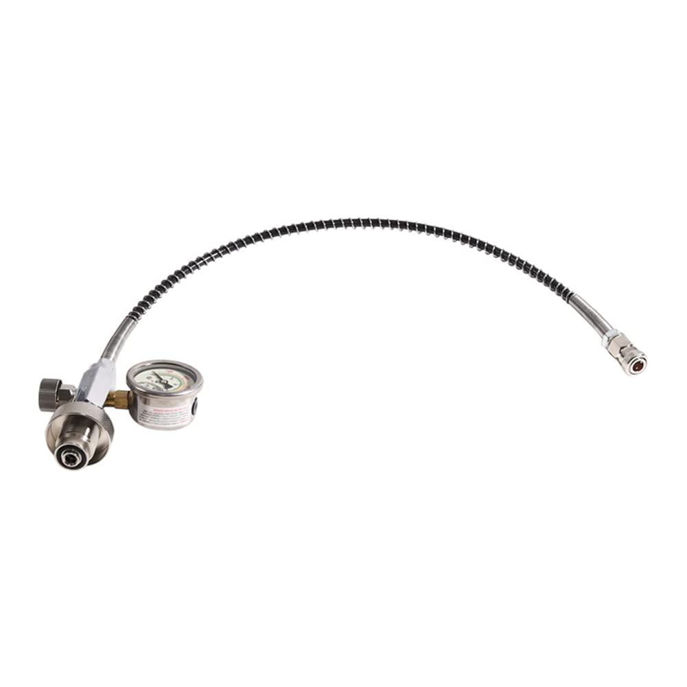 Adaptador de Carga de EstacióN de Llenado de 24 Pulgadas, Adaptador de Tanque de Buceo con Conector DIN 232/300Bar para Recarga de Aire PCP