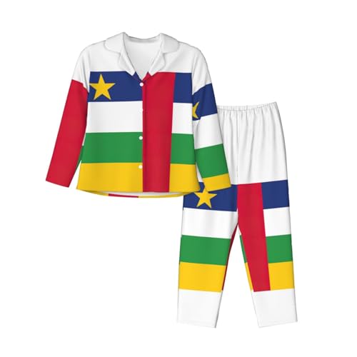 Pyjama Afrique centrale confortable ensemble nuit manches longues homewear coton
