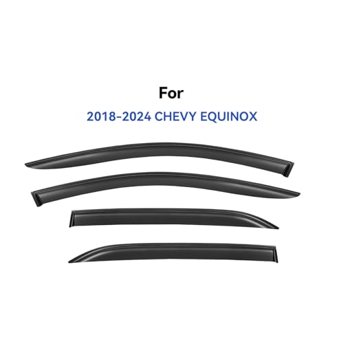 Image of Window Visors Rain Guards Shield for 2018-2024 Chevrolet Equinox, Out-Channel Window Vent Wind Deflectors Visors Shades for 18-24 Chevy Equinox