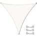 Produktbild CelinaSun Sonnensegel inkl Befestigungsseile Premium HDPE wetterbeständig atmungsaktiv Dreieck gleichseitig 4 x 4 x 4 m weiß