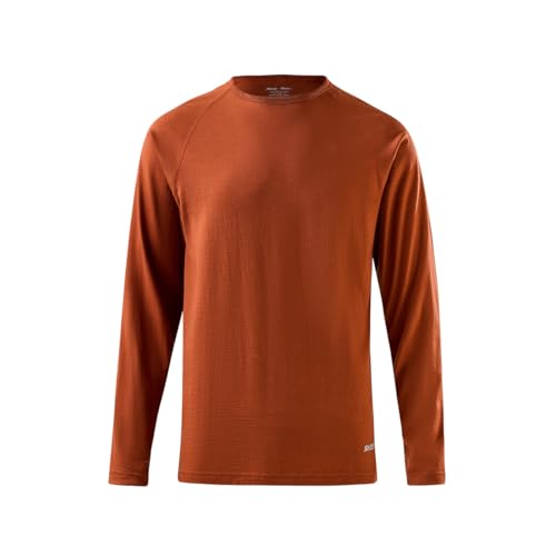 [SHEEP RUN] Men's Merino Raglan Long Sleeve T-Shirt for Outdoor and Sports