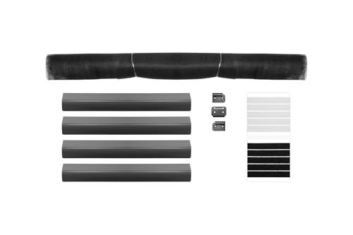 Schellenberg 50654 Fliegengittervorhang Balkontür Insektenschutz Vorhang Telescope, Breite 105 bis 130 cm anpassbar, Höhe 250 cm, Anthrazit