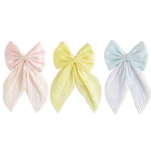 Image of Radhu & Kabby Trendy Bow Tie Clip | Comfortable Hair Accessories | Best Gift for Women /Girls | Fancy & Stylish | Anti-Hair Breakage Hairclips | Birthday Gift | Same As Pic | 3 Pcs