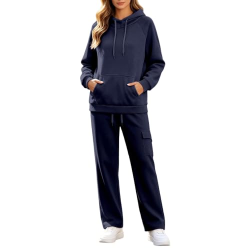 Traje de casa para mujer ideal en otoño e invierno con cómodos pantalones cargo monocolor