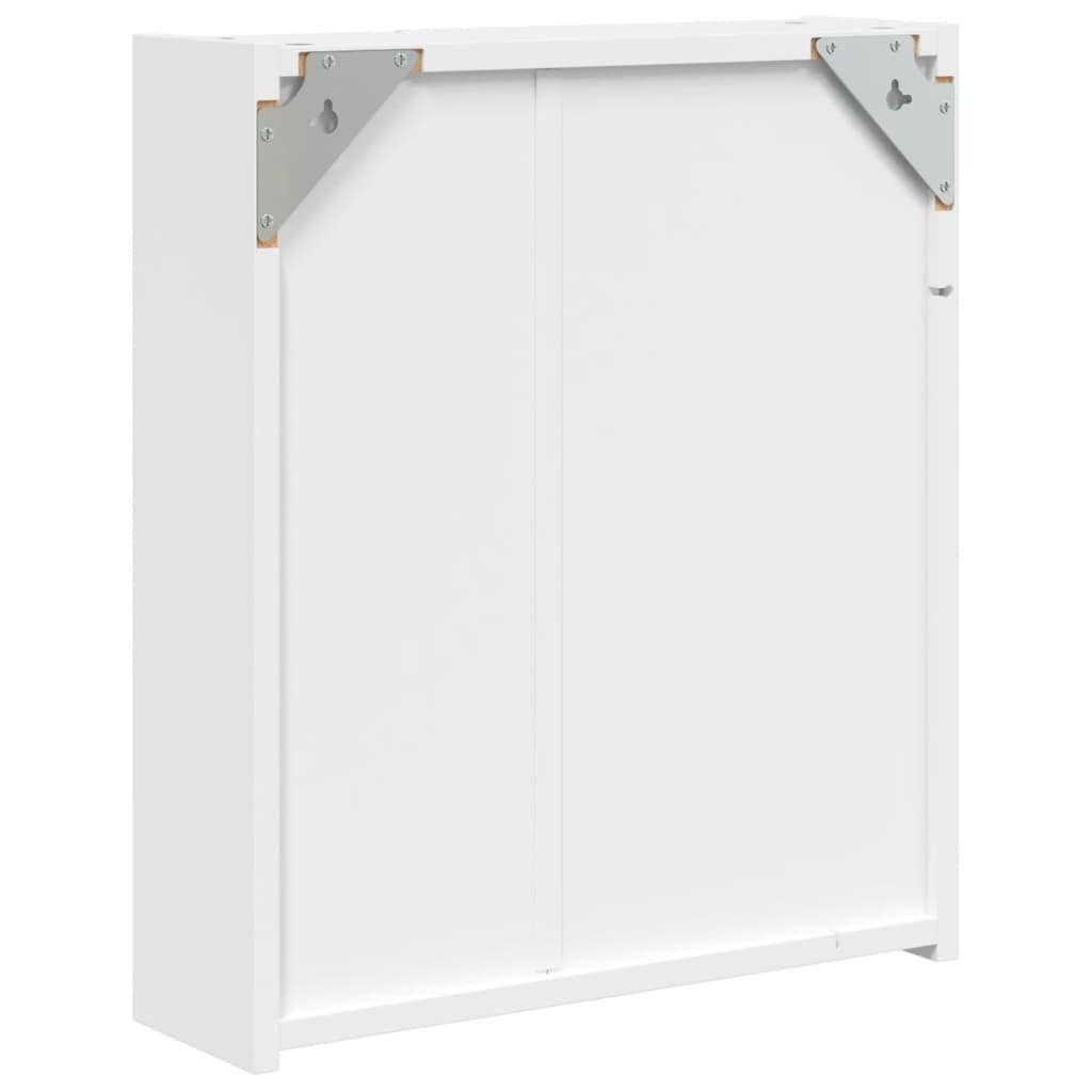 vidaXL Armadietto Bagno con Specchio e LED Bianco 45x13x52 cm