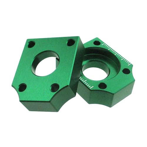 Tendeur de chaine pit bike 15mm en aluminium usine CNC finition anodisee verte