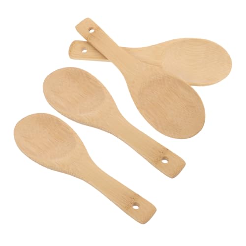 SOLUSTRE 4-piece Bamboo Rice Cooking Paddle Set Non-stick Sturdy Essential for Rice Stir-fry