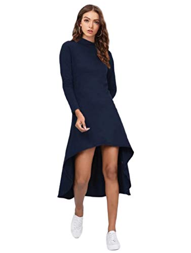 Image of Dream Beauty Fashion Women's Hosiery High-Low Full Sleeves Casual Dress (38 inch Inch Front and 52 inch Inches Back Length)