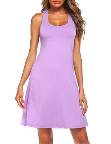 Image of Avidlove Sleepwear for Women Tank Nightgown Chemise Racerback Sleeveless Sleep Dress