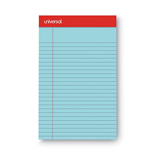 Bloc-notes perforés lignés bleus Universal 13x20cm pour la prise de notes quotidienne