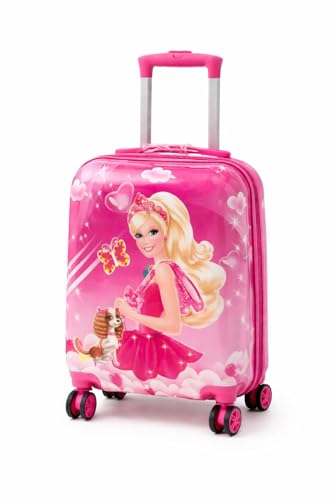Image of Girl's Polycarbonate Kids Light Weight Brown Baby Printed Abs Trolley Suitcase Bag Travel Suitcase for Kids; Trolley Bag(No-511)