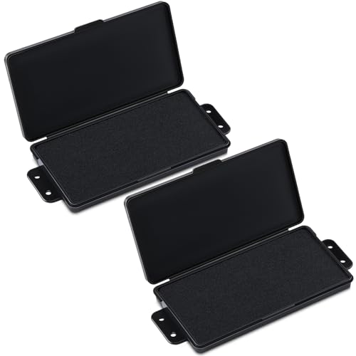 Humyoun Fingerprint Ink Pads Thumbprint Ink Pads Large Black Stamp for Home Office Notary Supplies Identification Notary Security ID Fingerprint Cards Law Enforcement Kit(2 Pcs,Rectangle)