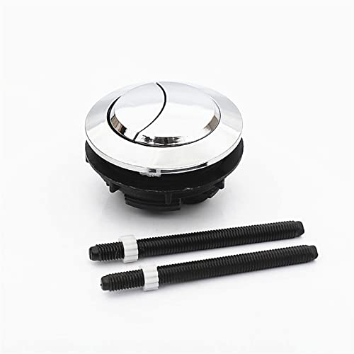 Bouton de chasse d'eau rond en plastique ABS pour réservoir d'eau de toilette, 58 mm de diamètre, raccords faciles à bouton-poussoir pour chasse d'eau, compatible avec les réservoirs de toilettes