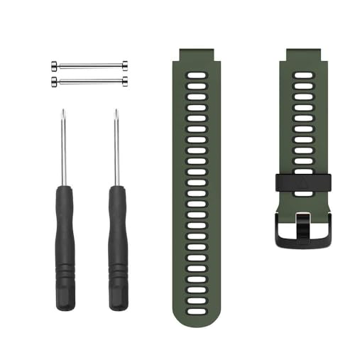 TPUOTI Correa de reloj Forerunner 630 con hebilla negra de silicona deportiva de repuesto para Forerunner 230/220/235/620/630/735XT y Approach S20/S5/S6 Smart Watch Band, talla única, Ágata