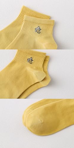 Image of Fruit Embroidered Ankle Socks Cute No Show Socks for Women, Ladies, Girls