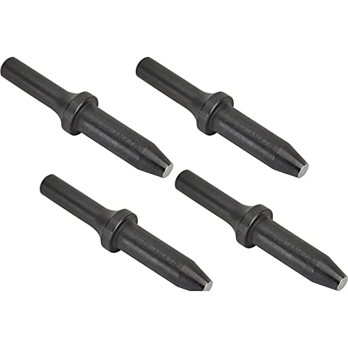 Rivet Set 3 1/2 Inch, Straight, .401 Shank, 4 Piece Set