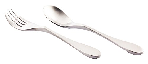 Preisvergleich Produktbild Knork 2 Stück Kind Besteck Set, Silber matt gebürstet