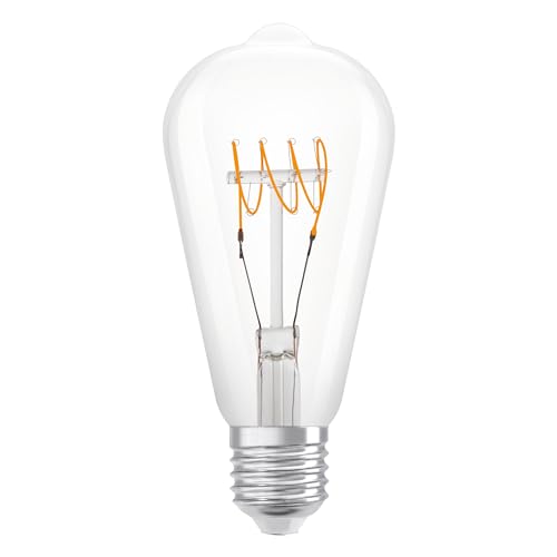 OSRAM Vintage 1906 Classic Edison Fil Led Lamp, E27, Clear, 4.8W, 470Lm, 2700K, Warm White Light, Dimmable - Image 2