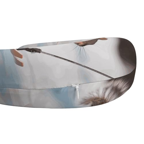 Almohada de viaje de espuma viscoelástica ajustable miniatura 4