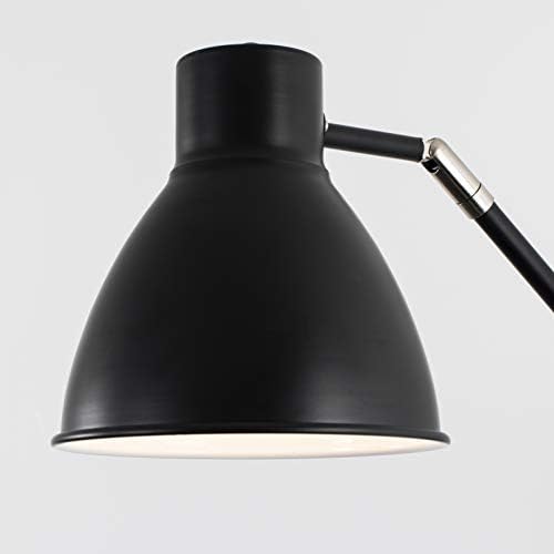 MiniSun Retro Style Black Stem Wall Light Fitting with an Adjustable Tapered Shaped Shade, Practical Plug, Cable and Switch - Complete with a 4w LED GLS Bulb [2700K Warm White]