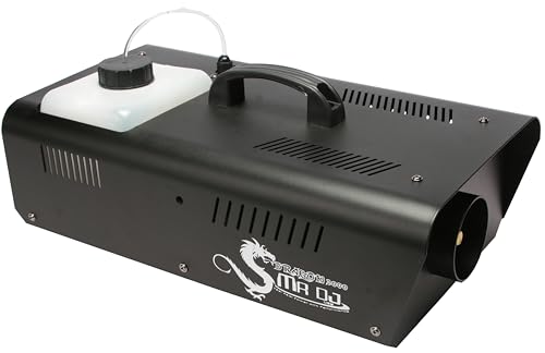Máquina de humo y niebla MR DJ DRAGON2000 de 2000 W con control remoto inalámbrico y por cable, y líquido para humo, calentamiento rápido y humo denso miniatura 1