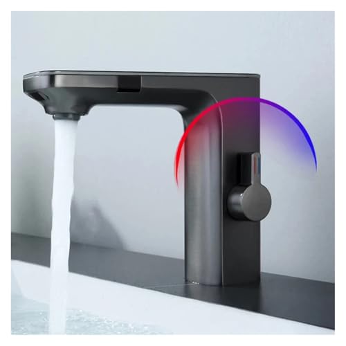 Robinet mitigeur sans contact blanc avec écran numérique intelligent eau chaude froide - 2